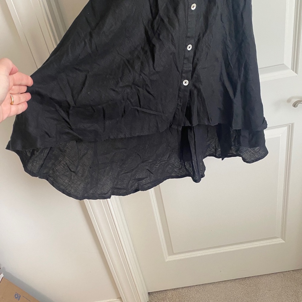 NWT Chico's Hi Low midi dress Black Long-Sleeve Button-Front Shirt Dress - Picture 7 of 11